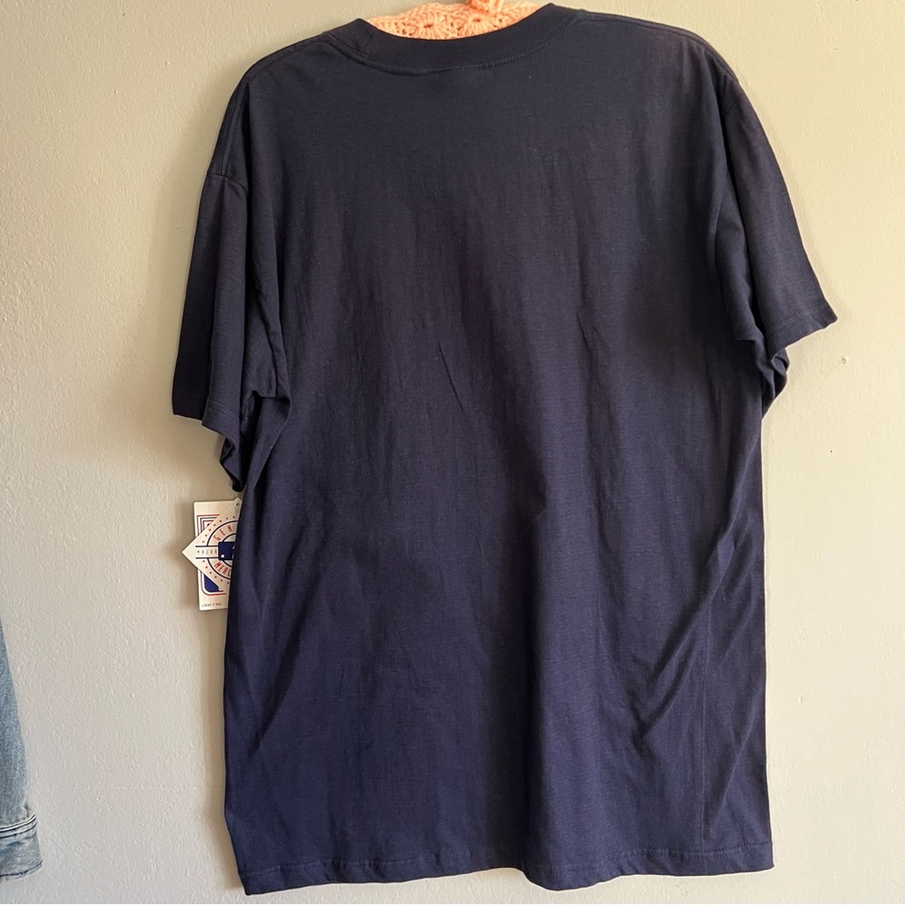 Vintage 90s San Diego Padres Navy T-Shirt Logo 7 1995 Size Large Made in USA NWT - Picture 6 of 7